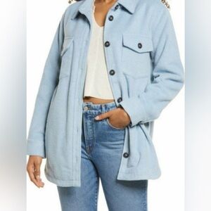 Thread & Supply Sky Blue Flannel Shirt Jacket